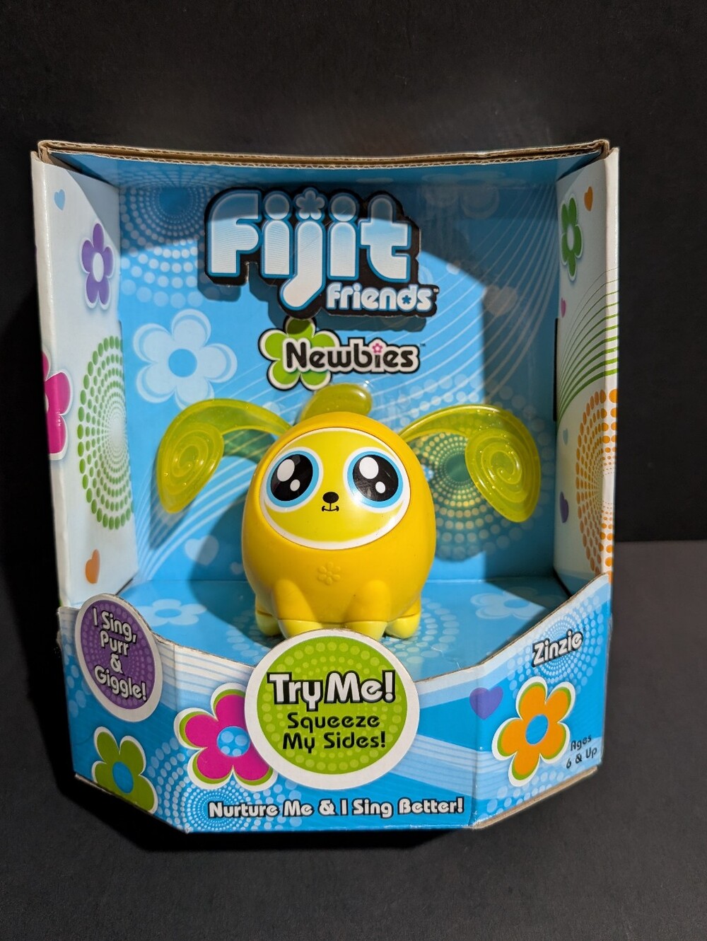 Fijit Friends Newbies Zinzie Interactive Figure New In Box Sings Purrs Giggles